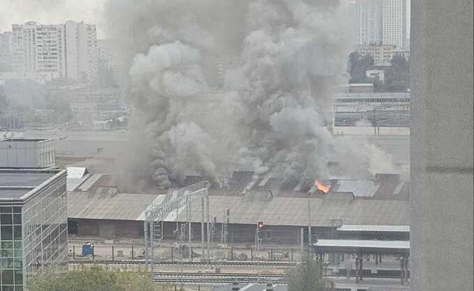 В центре Москвы вспыхнул пожар